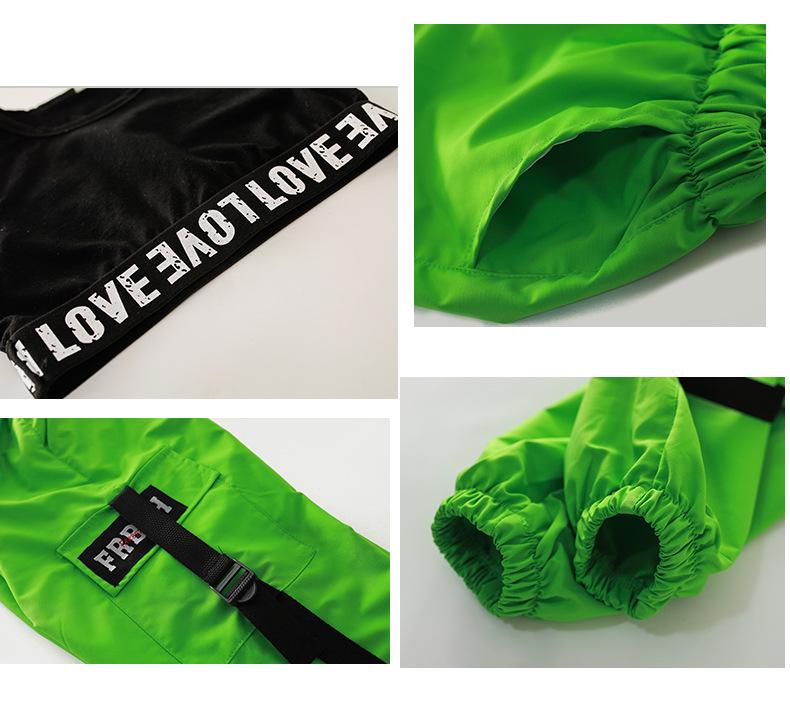 Children's Jazz Dance Costume: Girls' Hip-Hop Performance Outfit with Navel-Exposed Design for Children's Day