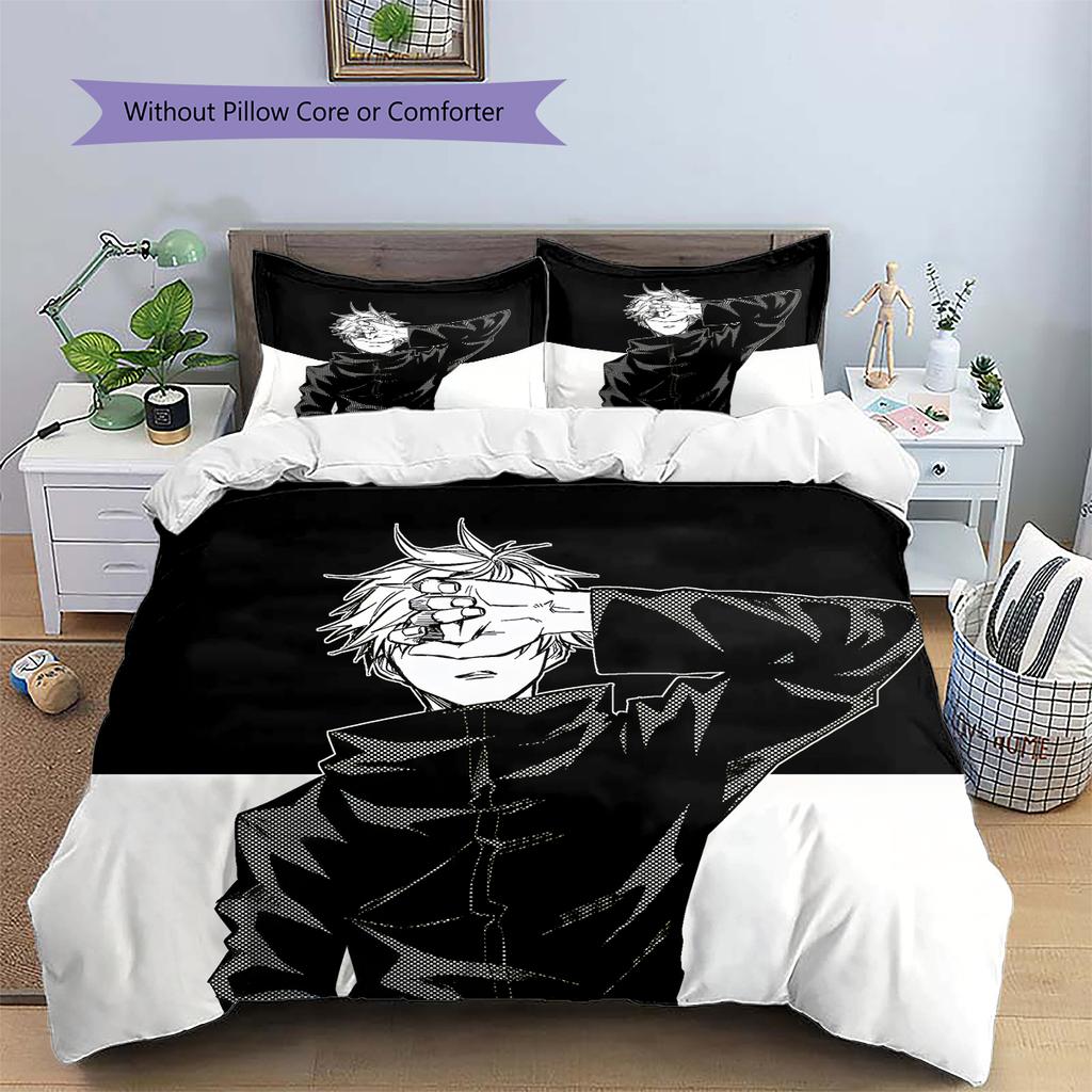 Jujutsu Kaisen Close up Bedding Set Duvet Cover Pillowcase No Filler, Soft Home Bedroom Decor, Perfect Gift for Fans.chl