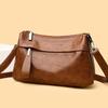 2022 Zachte Leren Crossbody Tas voor Vrouwen van Middelbare Leeftijd & Ouderen: Modieuze, Veelzijdige, Casual, Grote Capaciteit Luiertas