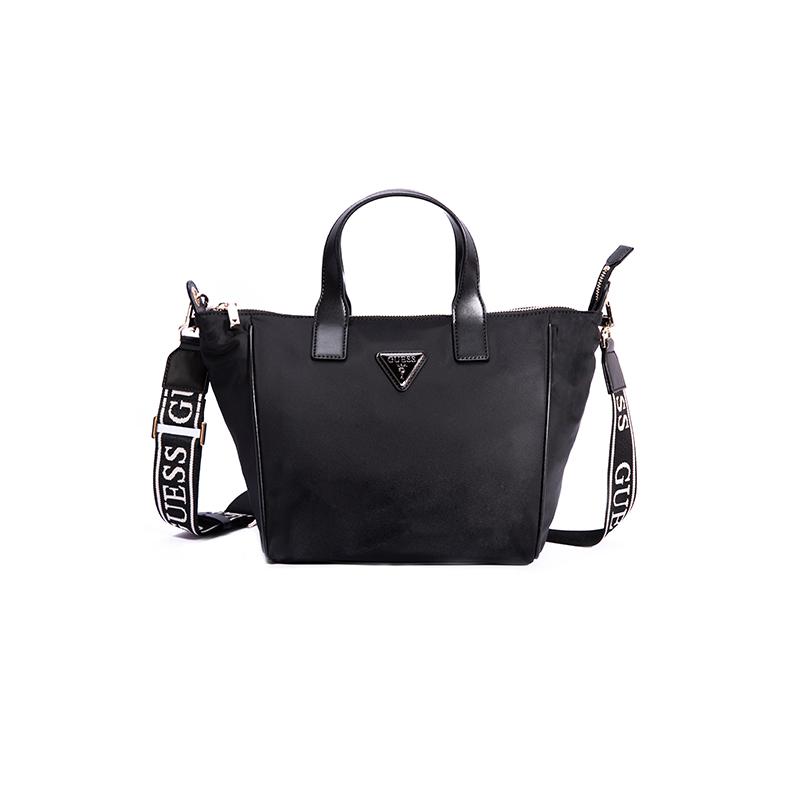 New GUESS Nylon Tote One Shoulder Handbag Women's Black GSBNN9676019BLA