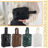 Women Quilted Makeup Bag Cosmetic Holder Bag Large Capacity Portable Cosmetic Pouch with Handle Solid Color for Outdoor Travel