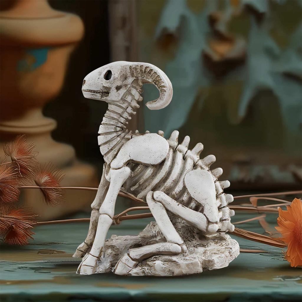Skeleton Head Set Decoration Creative Resin Head Micro Garden Pottery Decoration