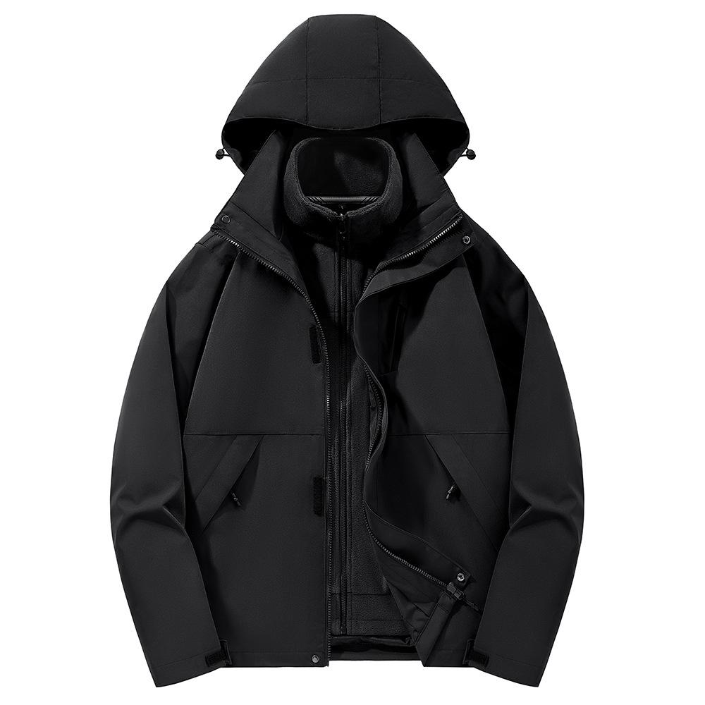 Große Größe Drei In Eins Submachine Jacke, herren Mantel, Winddichte Jacke, Jacke, Große Größe Abnehmbare
