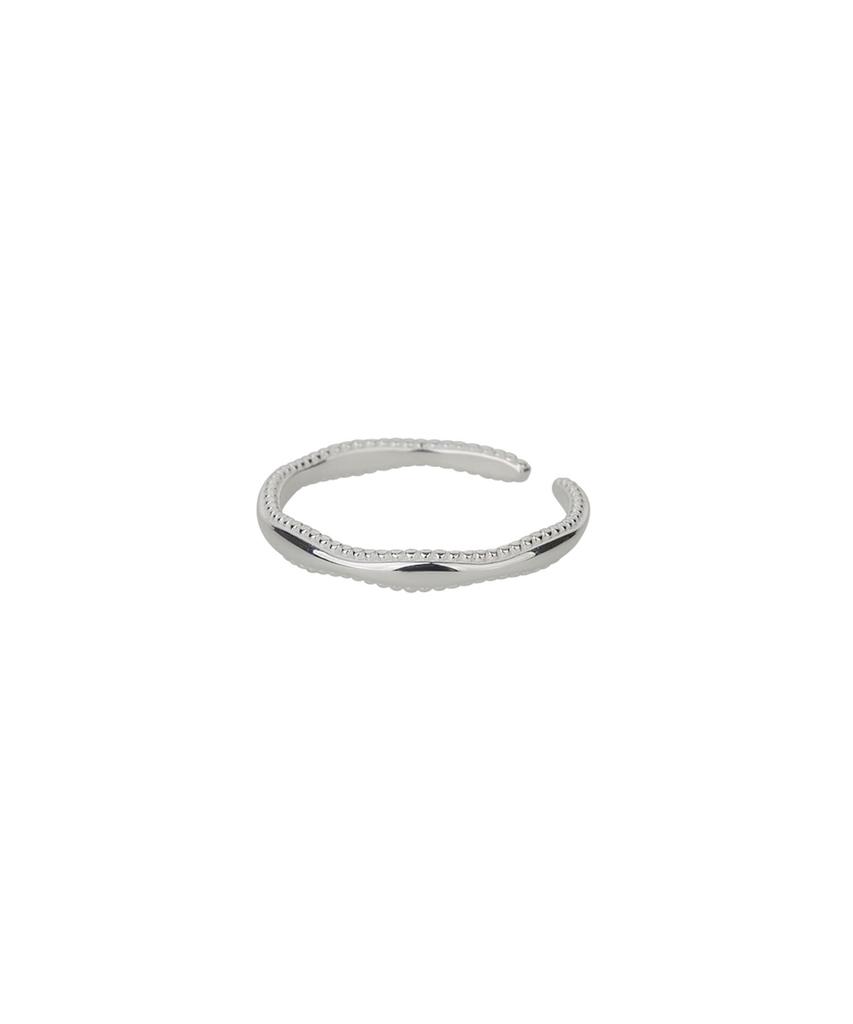 Charmy Silver Slim Wave Ring