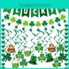 St.patrick's Day Lucky Letter Flag Clover Party Atmosphere Decoration