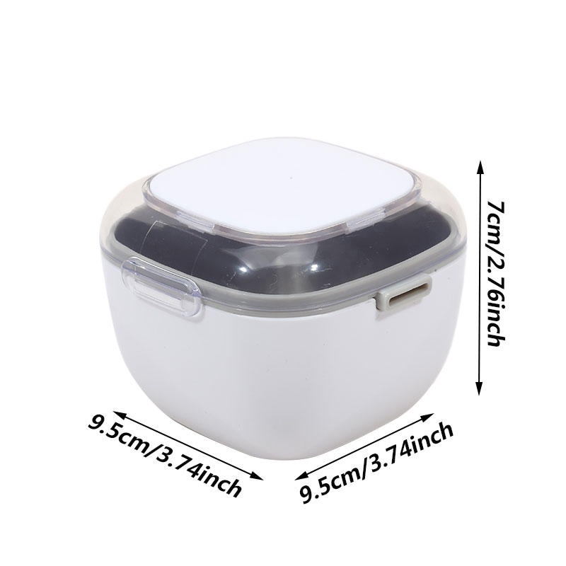 Lock Case Portable Mouth Protection Box Oral Cleaning Fake Dental Prosthetics Storage Box Dental Appliance Orthodontic Box