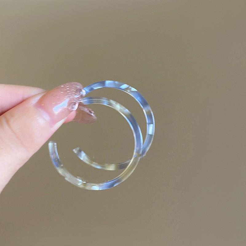 Silbernadel Leopard Harz Geo Runde Ohrringe, Retro Myer Stil, Nischen Design für Frauen