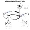 2pcs Men And Women's Anti-Blue Light Reading Glasses Reading Glasses Floral Pattern Reading Glasses Hollow Out Temple +1.0~+4.
