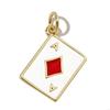 3pcs Gold Plated Enamel Heart DIY Charms Women Cubic Ziron Horseshoe Necklace Pendants Dise Poke Earring Jewelry Making Supplies