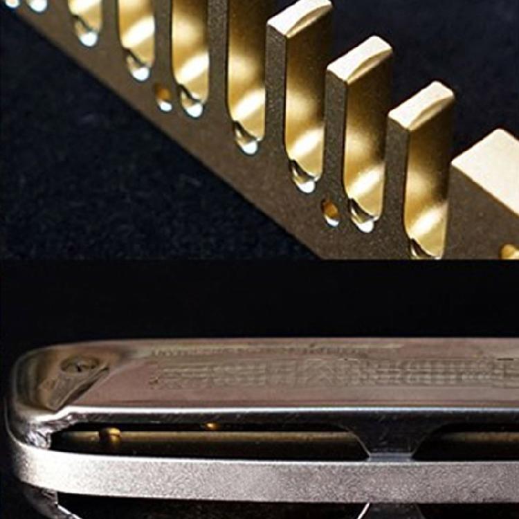 Professional 10 Holes Diatonic Harmonica Comb Replacement Practical Metal Harmonica Comb Harmonica Part Enduring