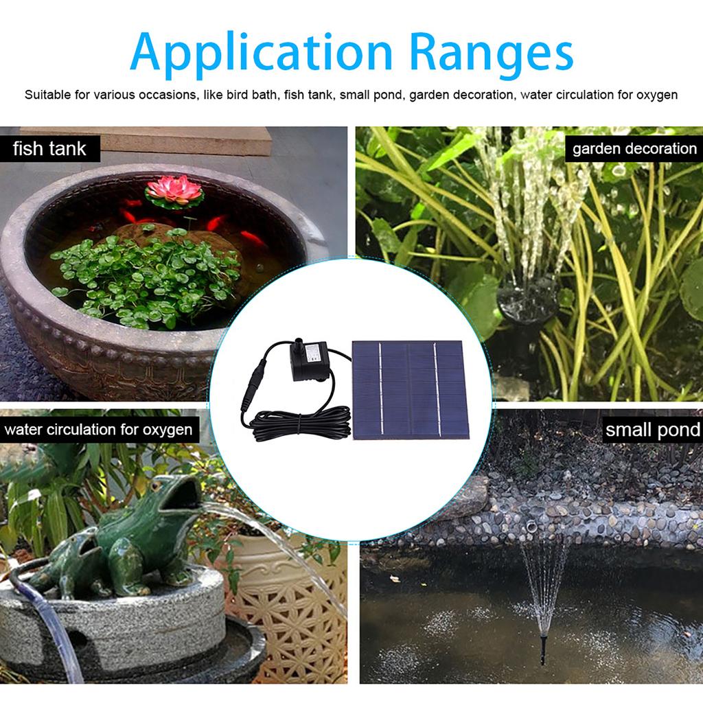 Solar Power Fountain Water Pump for Garden Pond Pool Fish Tank