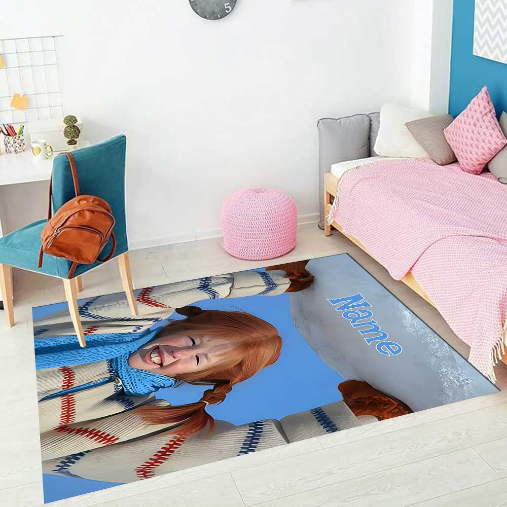 Pipi Customize your name rug, office chair cushion, home bedroom living room gift.