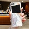 For Samsung Galaxy Z Flip 7 6 5 4 3 Case Watercolor Marble Pattern Hard Clear Folding Cover For Samsung Z Flip6 Flip5 Flip7