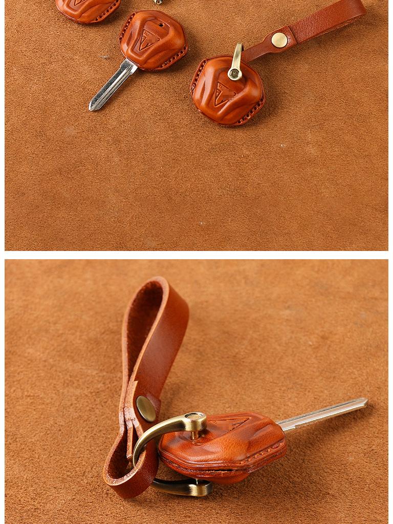 Genuine Leather Retro Key Bag for Triumph T120/T100/Bobber Motorcycle