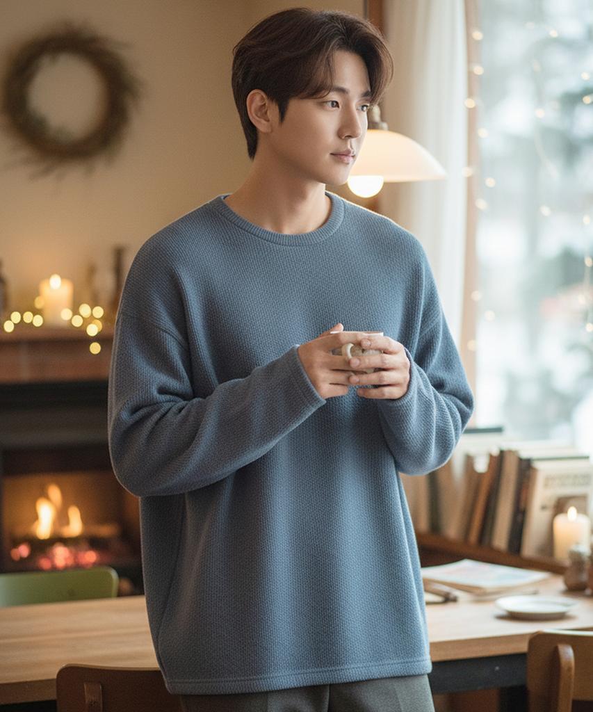 Jeneleolwogseu Stretch Round Long Sleeve Knit_3 Colors Fw0012