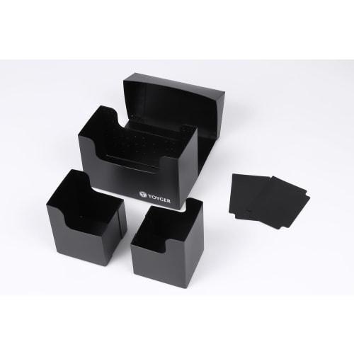 TOYGER Dual Deck Case, Nesting, Versatile, Large Capacity Deck Case with Two Separators (Black)