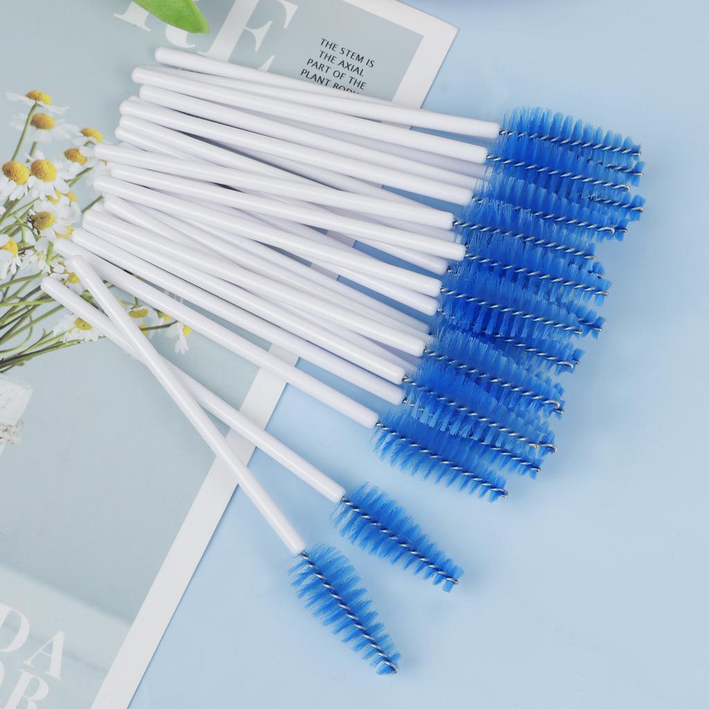 50 Pcs Disposable Nylon Mascara Wand Applicator Eyelash Brushes For Grafting Lashes Extension Women Makeup Brush Tools
