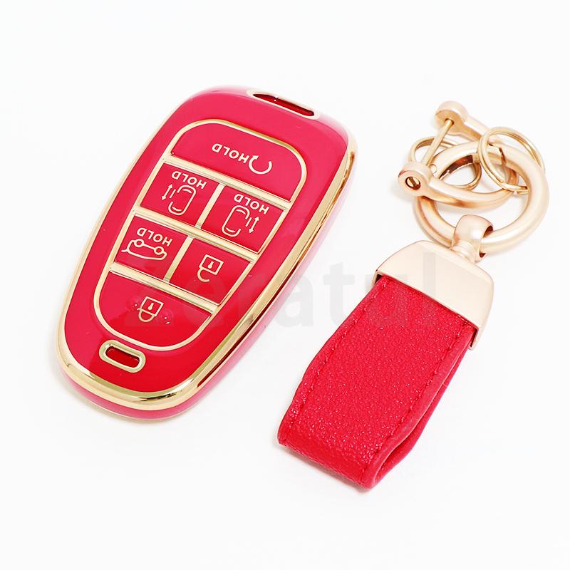 6 Button Tpu For Hyundai Atos Solaris Prime Nexo Sonata Staria Ioniq Palisade Tucson Santa Fe Car Key Case Cover Fob Accessories