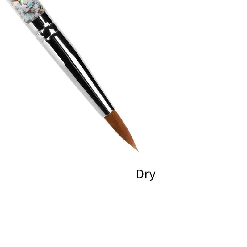 Nail Art Brush Nail Brush for Nail Art for Home Use and Professional Nail Salon Gel Nail Art Brush Clear Acrylic Handle