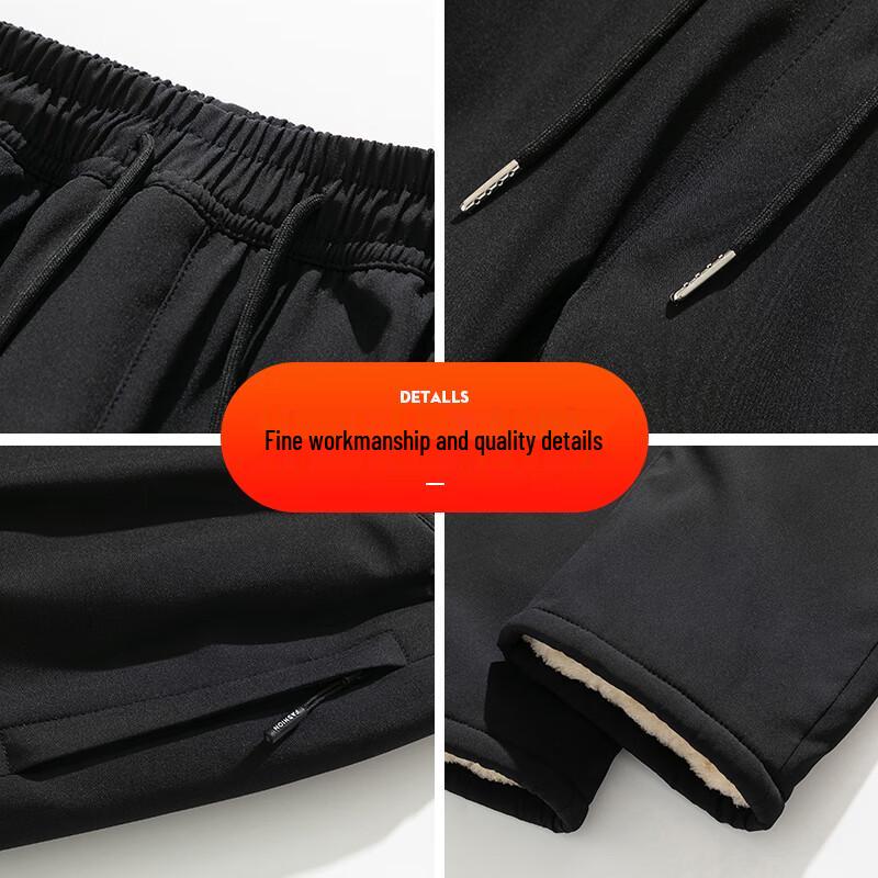 EASTERN CAMEL Men's Sherpa Lined Winter Straight-Leg Pants