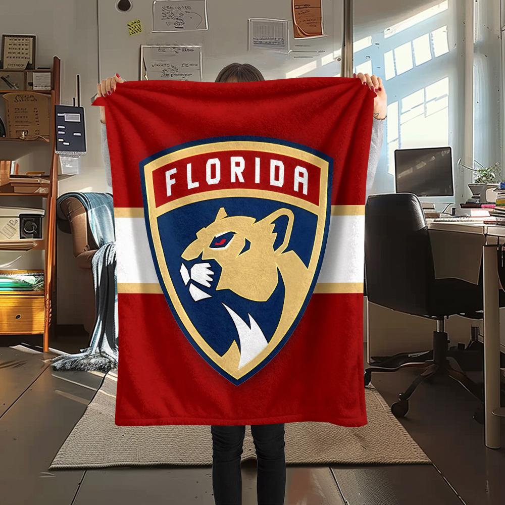 Florida Panthers Flannel Blanket, High Quality Comfortable for All Seasons, Home Decor, Warmth and Comfort
