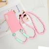 Lanyard Case For Samsung Galaxy A17 A07 A16 A56 A36 A26 A55 A35 S25 Ultra Shockproof Crossbody Neck Cord Strap Candy Soft Cover
