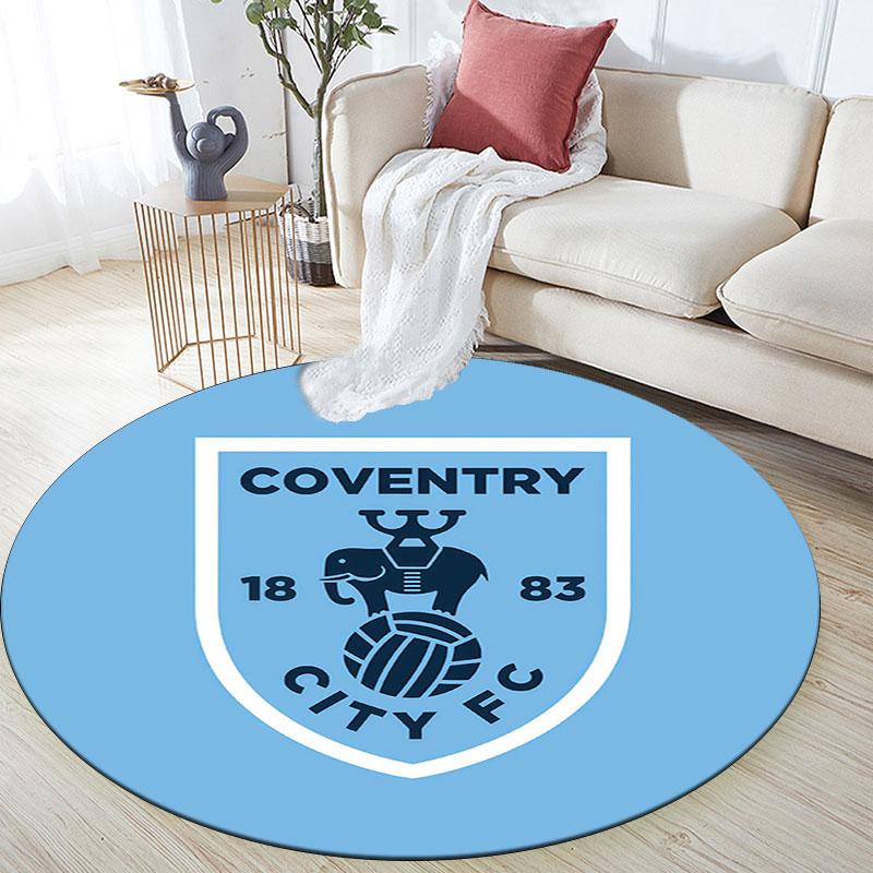Coventry City Pattern Round rug,Carpet Rug for Living Room Bedroom Playroom ,Non-slip Floor Mat,Holiday Gifts and Birthday Gifts.