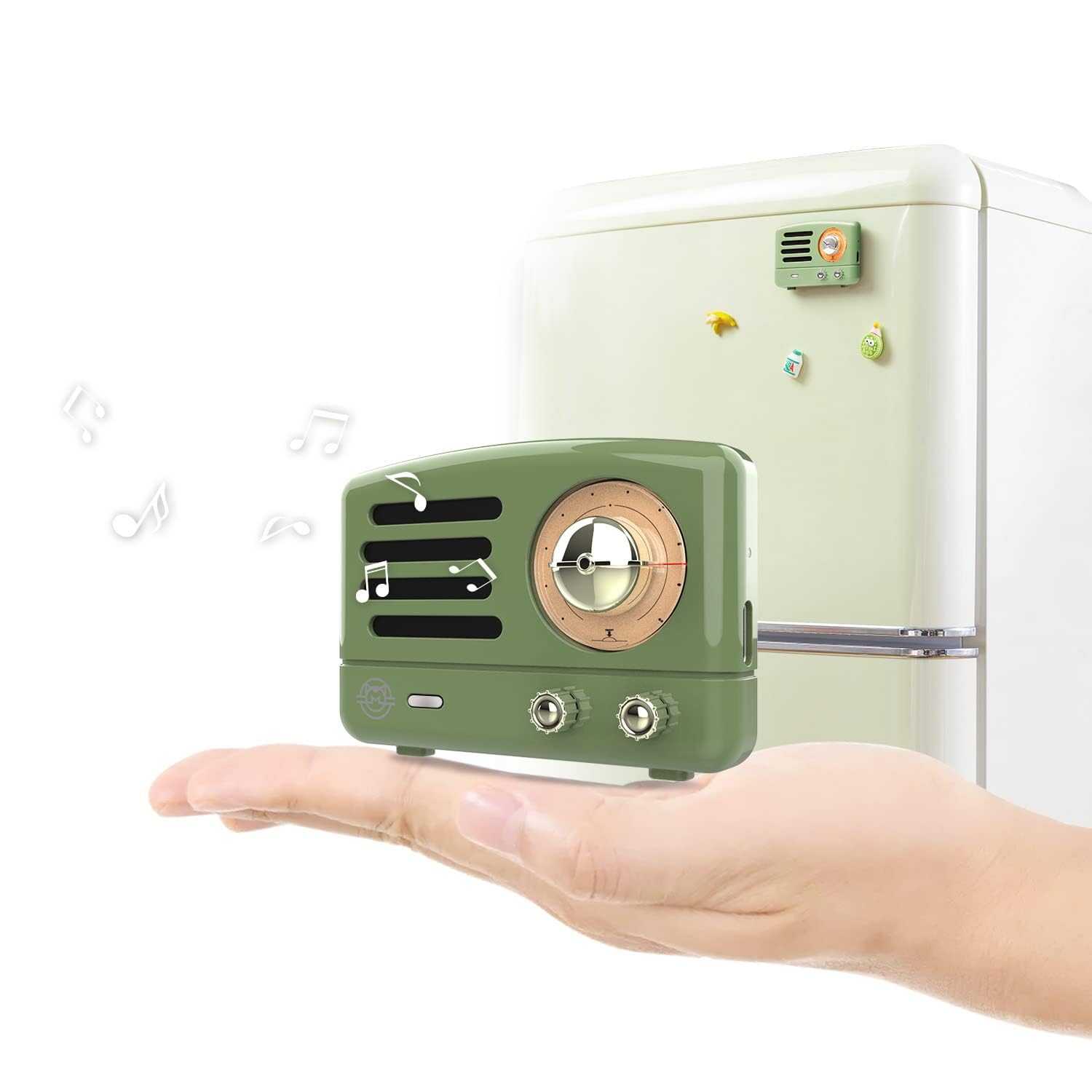 

MUZEN PETA Bluetooth-динамик Магнитный динамик USB C Симпатичный Зарядка/Компактный/Сверхлегкий/Мини (Оливково-зеленый)