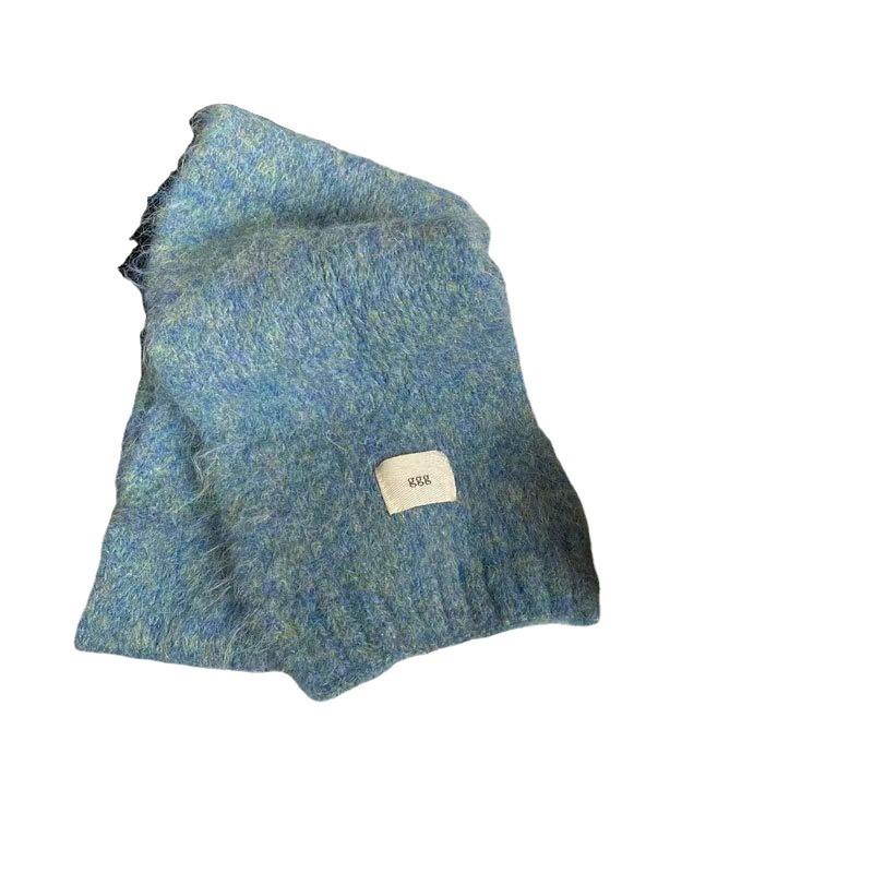 Solid Color Winter Knitted Scarf Unisex Neck Shawl Wraps Warm Windproof Women Men Korean Fashion Versatile Outdoor Long Scarfs