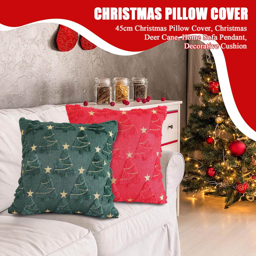 Merry Christmas, Throw Pillow Cover, Winter Holiday, Cushion Cover Sofa Decoration, Christmas Tree