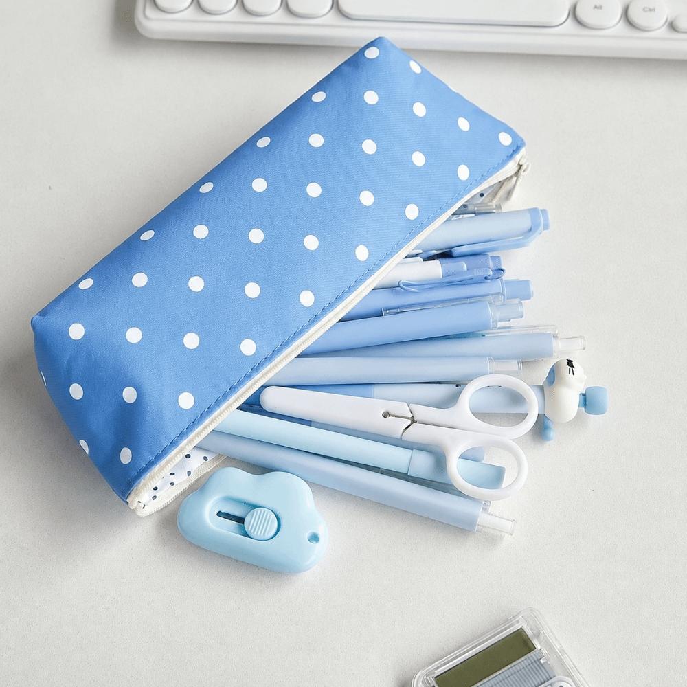 Large Capacity Pen Bags Zipper Closure Pencil Pouch New Makeup Pouch Stationery Organizer