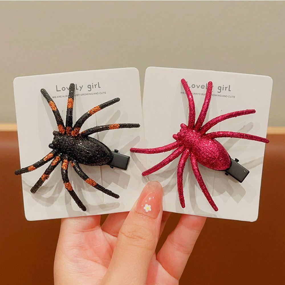 Headwear Halloween Spider Hairpin Spider Barrettes Halloween Headdress  Children Girls
