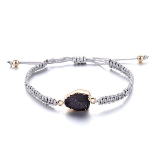 

Подвески из камня и бисера, плетение веревочных браслетов для женщин и девочек, Бохо, ручная работа, подарки для вечеринок, ювелирные изделия