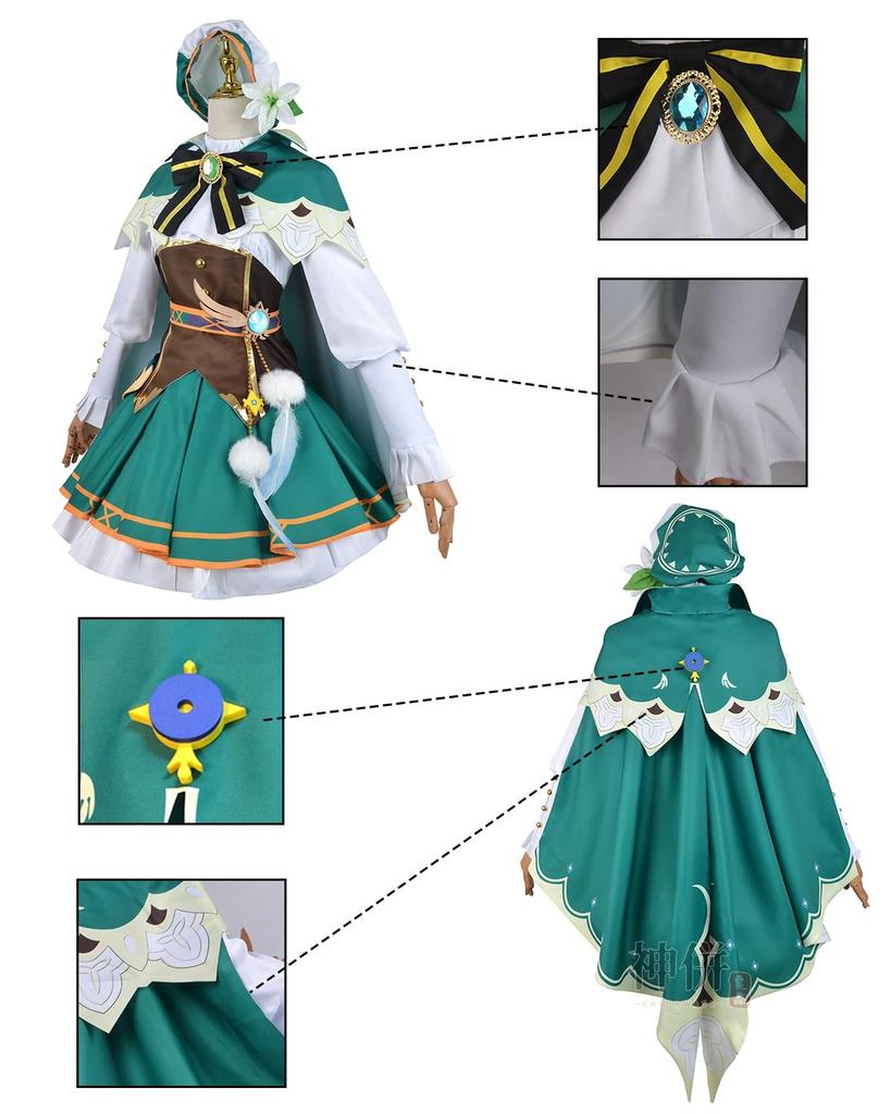 Venti Cosplay Bard Costume with Genshin Adult for Cultural and Stage Performances Cosplay with Size [Excellent Product] Wig, Impact, Costume,