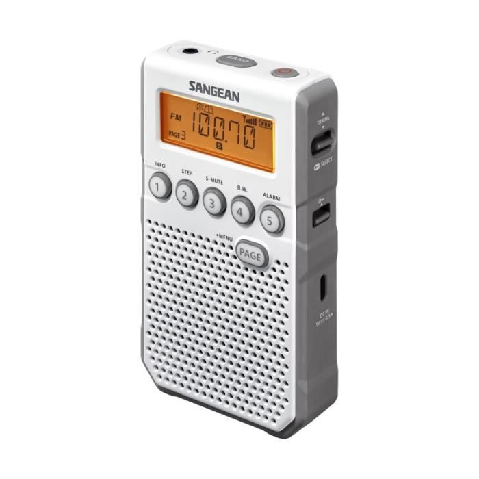 Radio portable - SANGEAN - POCKET 800 - AM/FM - 40 présélections - Haut-parleur de qualité