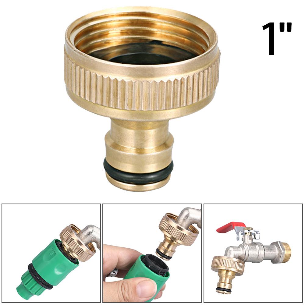 1inch BSPF Brass Fitting Hose Tap Pipe Connector Garden Car Wash Water Gun Pipe Joint Faucet Adapter