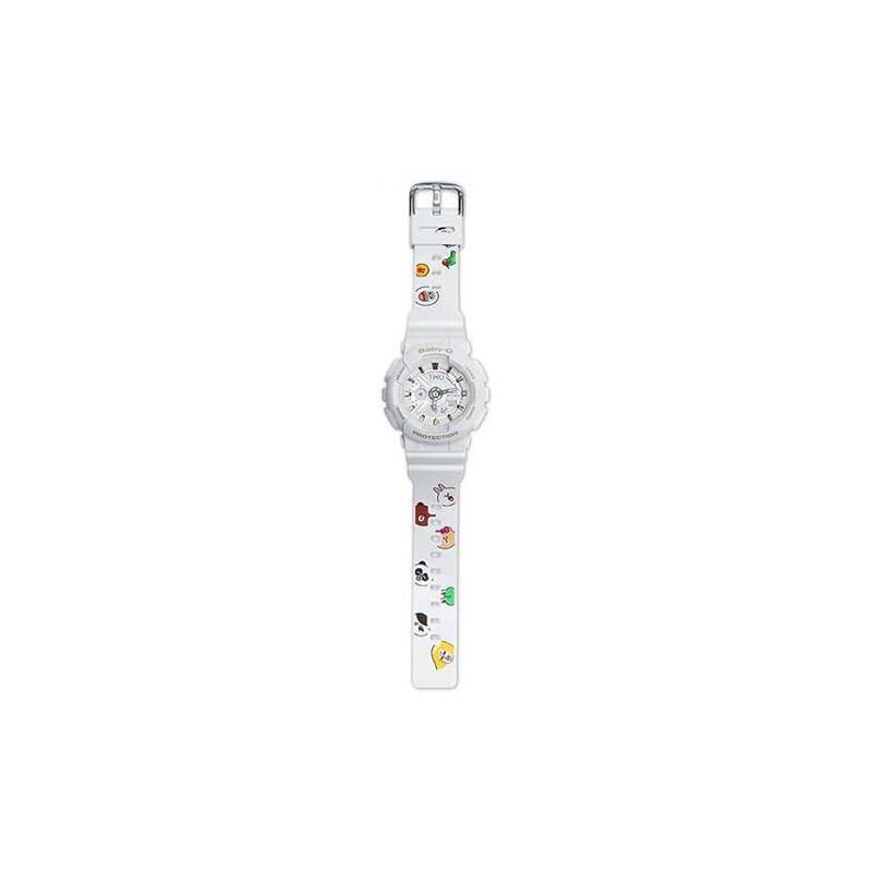 

Casio BABY-G 100 meters waterproof quartz movement resin strap Japanese and Korean watch women s watch white dial BA-110GA-7A1PRL білий