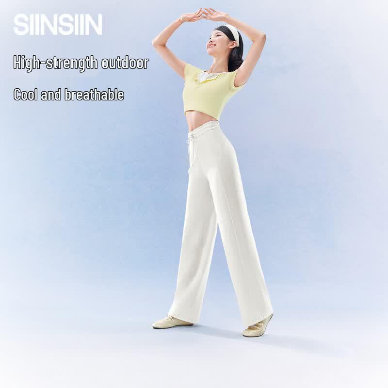 SIINSIIN Women s Summer Ice Skin Sunscreen Straight Leg Sweatpants L