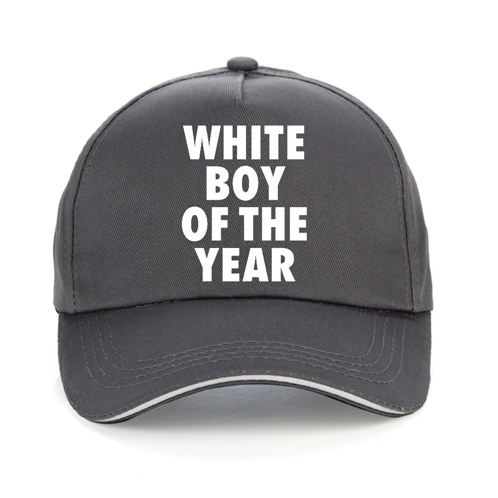WHITE BOY OF THE YEAR print Graphic baseball cap Casual Street Fashion Unisex snapback hats outdoor Breathable adjustable hat