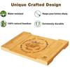 Chopping Board Bamboo Charcuterie Board Grooves Design Cheese Board Food Serving Tray for Home Kitchen
