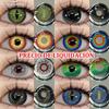 Eyeshare 1 paire de lentilles de contact Cosplay pour les yeux, lentilles multicolores Halloween, accessoires Anime, lentilles de couleur