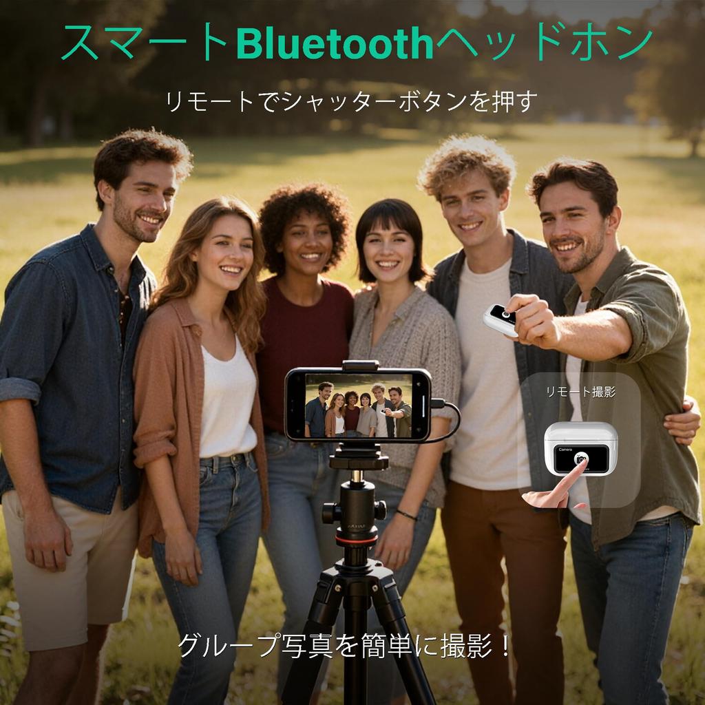 ONES MusPlayE Bluetooth Wireless Earbuds [Multi-Function Touchscreen & ANC Noise Cancelling] with Smart Touch Display, App Connectivity, Low Latency,