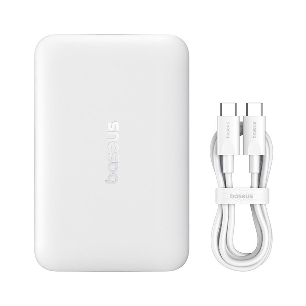 Powerbank bezprzewodowy EnerFill FM11 10000mAh 22.5W MagSafe z kablem USB-C 30cm - biały