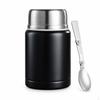 Portable 304 Stainless Steel Vacuum Insulated Food Jar with Spoon, Container for Lunch