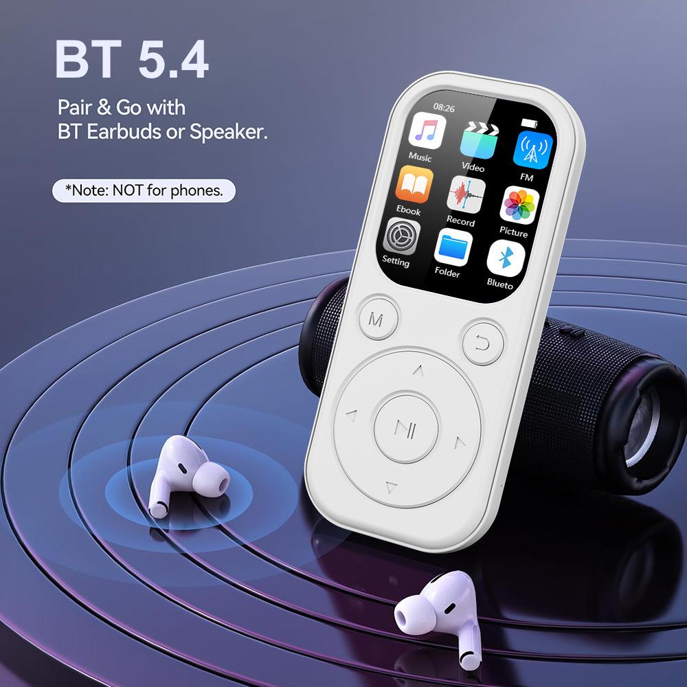 Hudební přehrávač MP3/MP4 s funkcí nahrávání a připojením Bluetooth