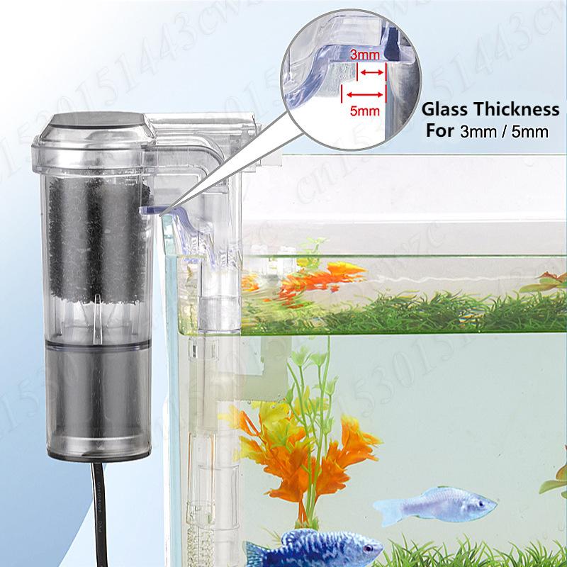 Fish Tanks Suspended Filter 2.5W 250H/L Hang Up Filter Oxygen Water Pump USB Mini Filter Aquarium Fish Tank Filter Water Purifie