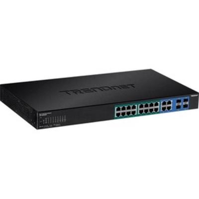 Trendnet 20portový gb web smart poe+ switch se 2 sh sfp sloty noir noir Noir