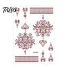 Temporary Tattoo Sticker, Flower Lace Lotus Pattern Fake Tattoos for Women Men, Waterproof DIY Face Arm Leg Body Art Decoration for Masquerade Party