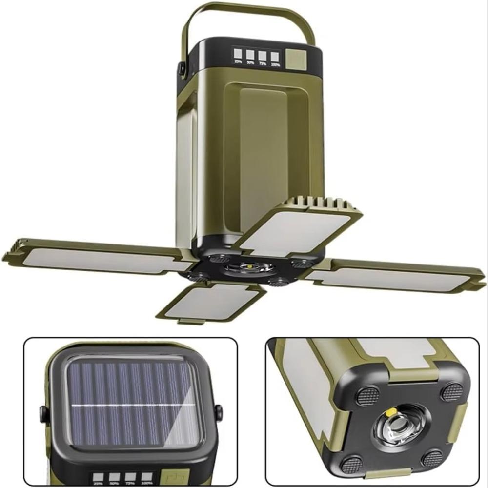 Multifunctional Camping Lantern 4-Leaf Foldable Rechargeable Lantern Emergency Light Camping
