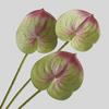 1 Branch Artificial Flower Real Touch Anthurium Lotus Artistic 3D Printing Elegant Vivid Fake Anthurium Flower Photography Props